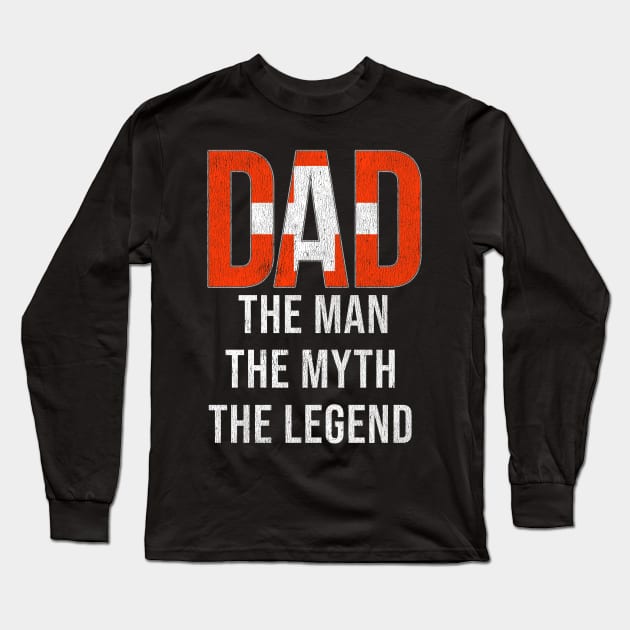 Swiss Dad The Man The Myth The Legend - Gift for Swiss Dad With Roots From Swiss Long Sleeve T-Shirt by Country Flags